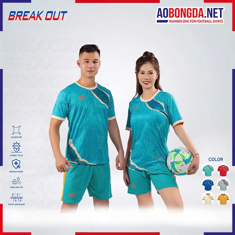 Áo Bóng Đá Không Logo CR Break Out Ngọc