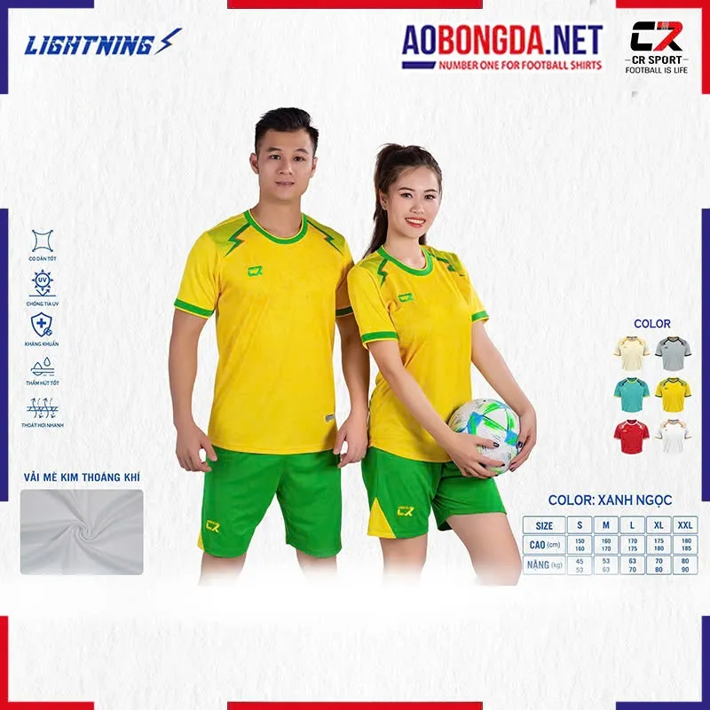  Áo Bóng Đá Không Logo CR Lightning Vàng