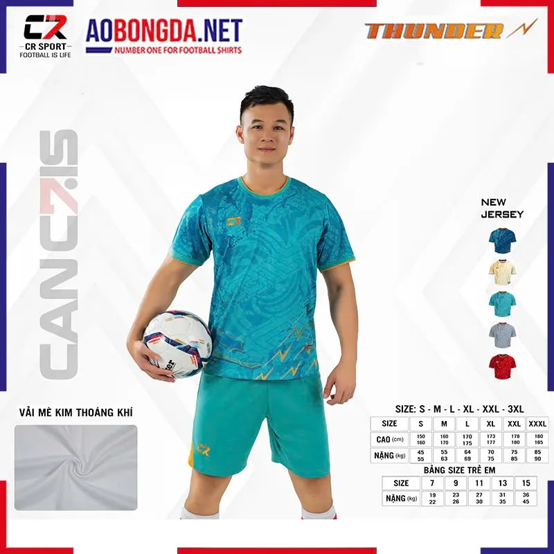 Áo Bóng Đá Không Logo CR Thunder Ngọc