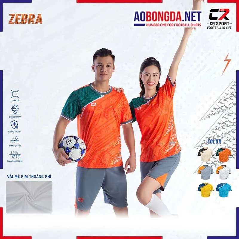 Áo Bóng Đá Không Logo CR Zebra Cam