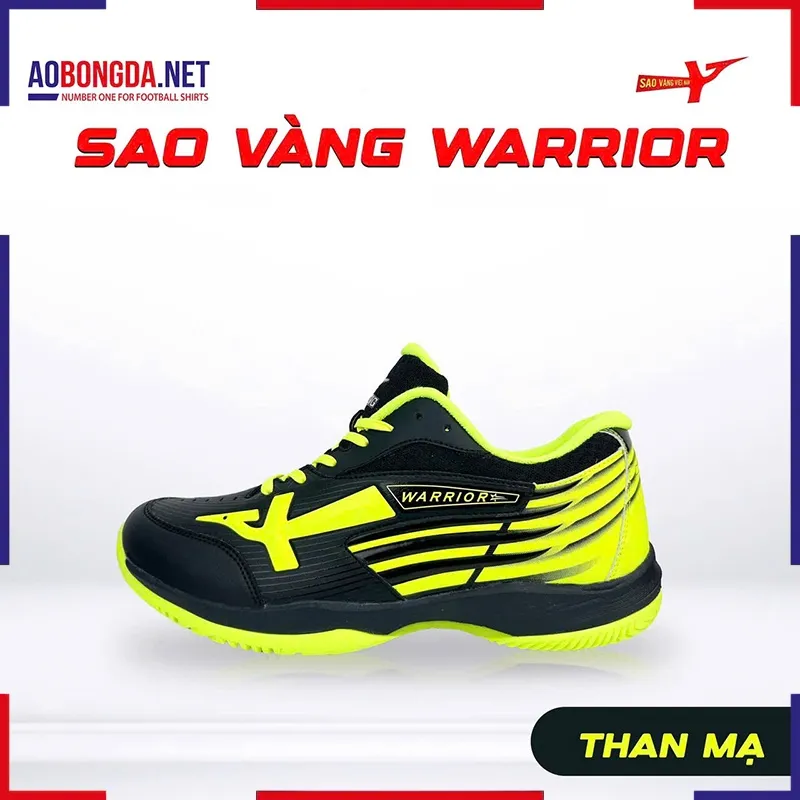 [SALE] Giày Bóng Chuyền Sao Vàng Warrior Than Mạ