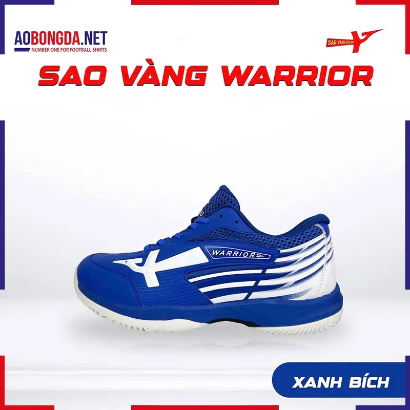 [SALE] Giày Bóng Chuyền Sao Vàng Warrior Xanh Bích