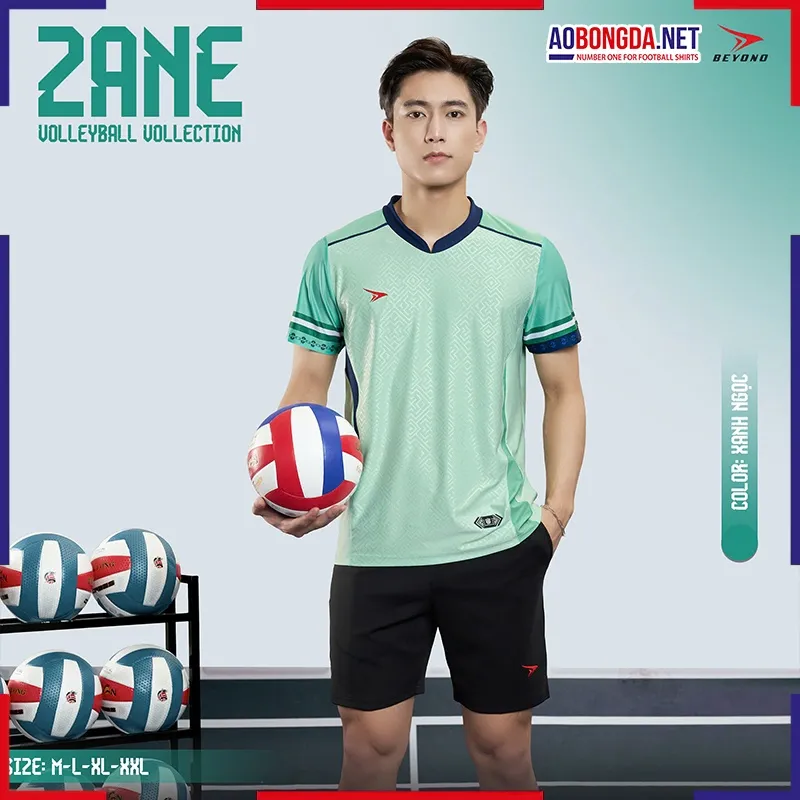 Bộ Bóng Chuyền Beyono Zane Nam Xanh Ngọc