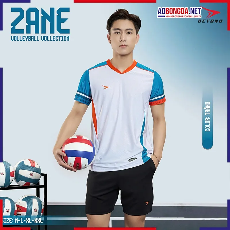 Bộ Bóng Chuyền Beyono Zane Nam Trắng