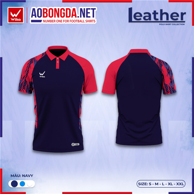 Áo Polo Wika Leather Navy