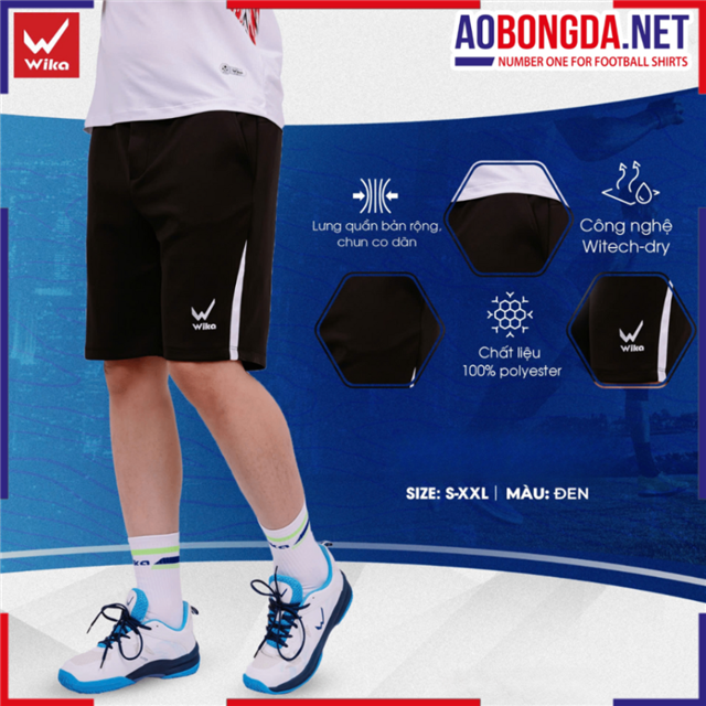 Quần Thể Thao Wika Pro Đen
