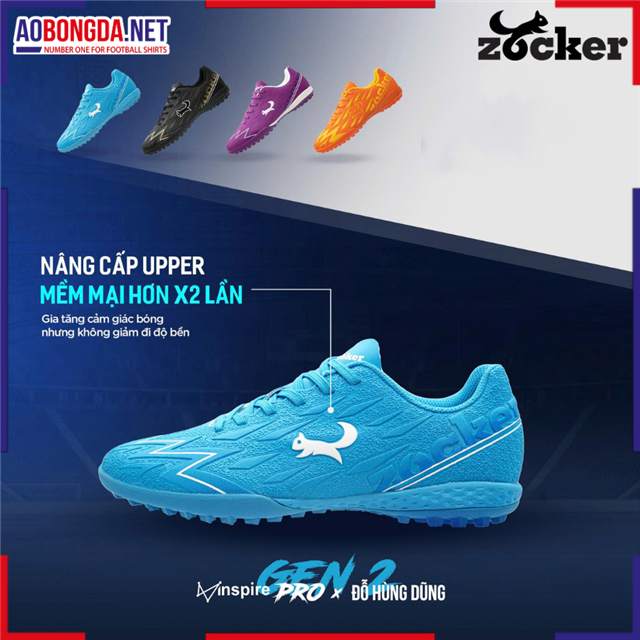 Giày Bóng Đá Zocker ZTF Inspire Pro 2 Xanh 