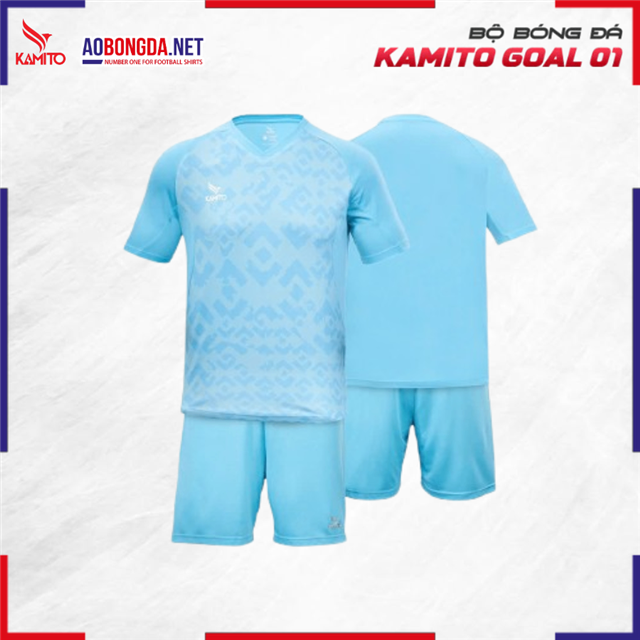 Áo Bóng Đá Không Logo Kamito Goal 01 Xanh Ngọc