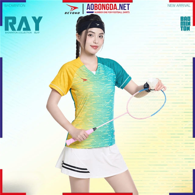 Áo Cầu Lông Beyono Ray CL17 Nữ Vàng Xanh