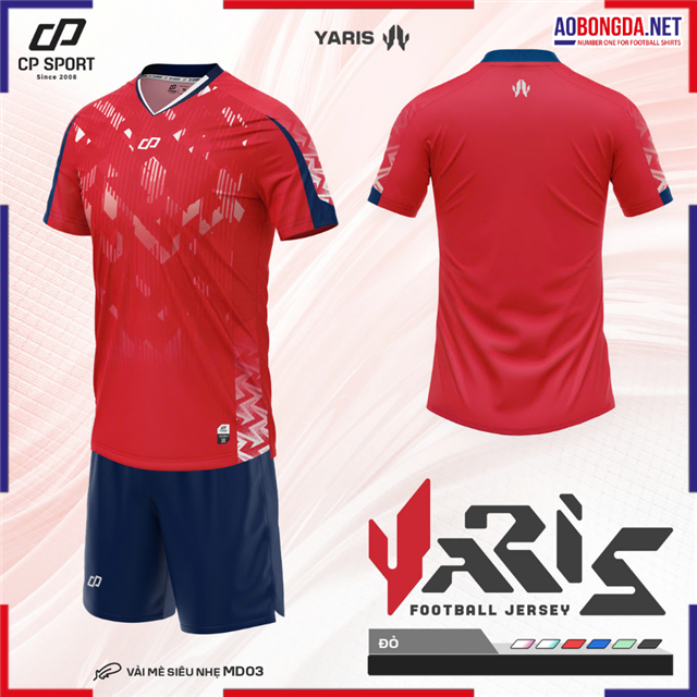 Áo Bóng Đá Không Logo CP CP Yaris Đỏ