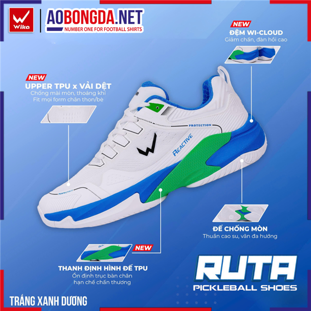Giày thể thao Wika Ruta Trắng Xanh Dương