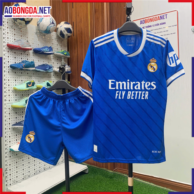 Áo Bóng Đá Câu Lạc Bộ Real Madrid Xanh Dương Mè Caro 2025-2026