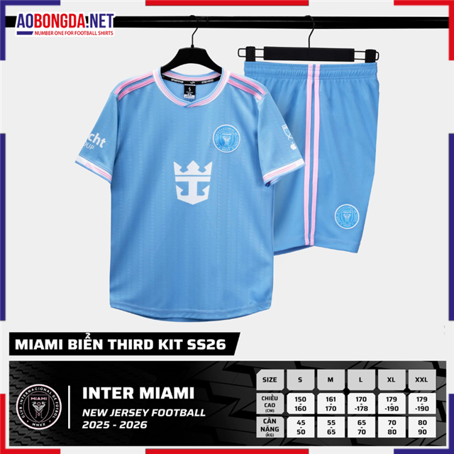 Áo Bóng Đá Câu Lạc Bộ Inter Miami Xanh Biển 2025-2026