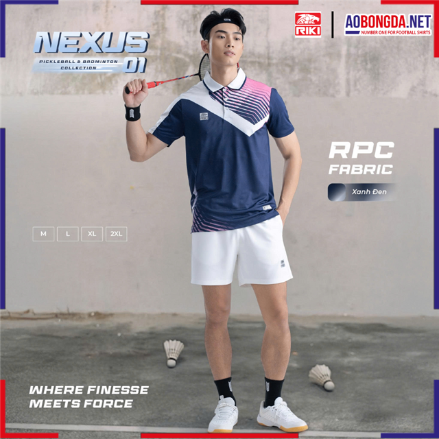 Áo Thể Thao Riki Nexus Nam Xanh Đen