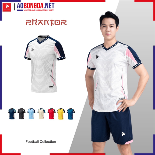 Áo Bóng Đá Không Logo Justplay Phantor Trắng