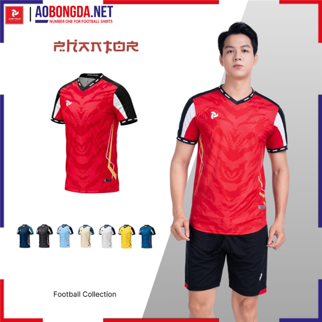 Áo Bóng Đá Không Logo Justplay Phantor Đỏ
