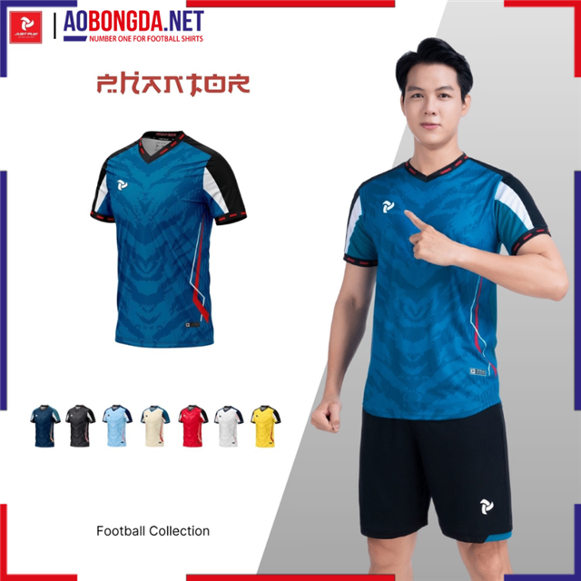 Áo Bóng Đá Không Logo Justplay Phantor Cổ Vịt