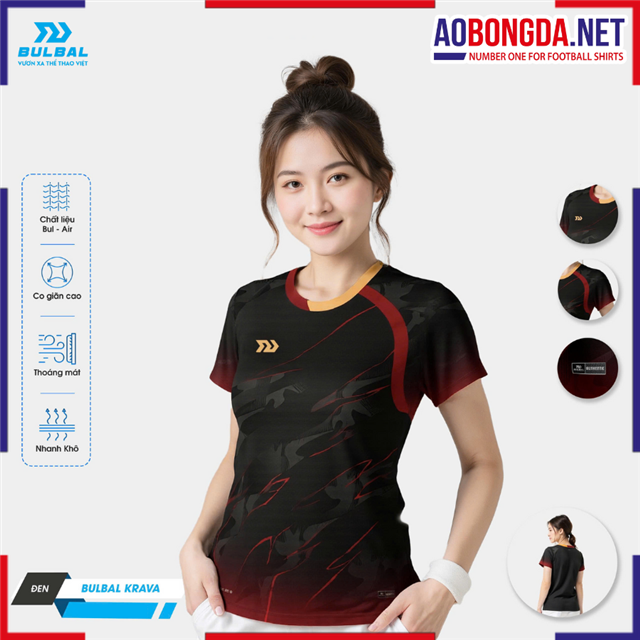 Áo Thể Thao Bulbal Krava Nữ Đen