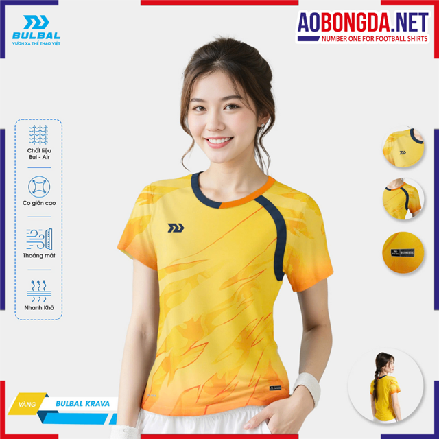 Áo Thể Thao Bulbal Krava Nữ Vàng