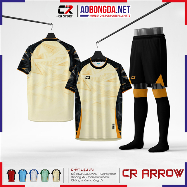 Áo Bóng Đá Không Logo CR Arrow Kem