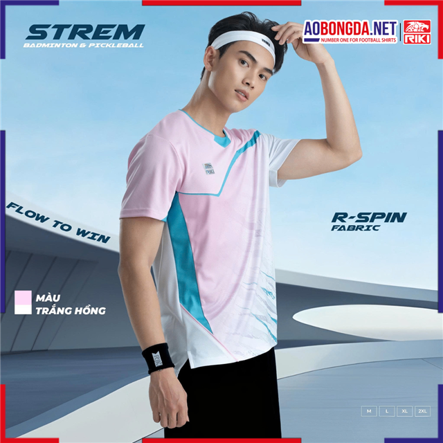 Áo Thể Thao Riki AM04 Nam Trắng Hồng