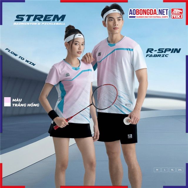 Áo Thể Thao Riki AM04 Nữ Trắng Hồng