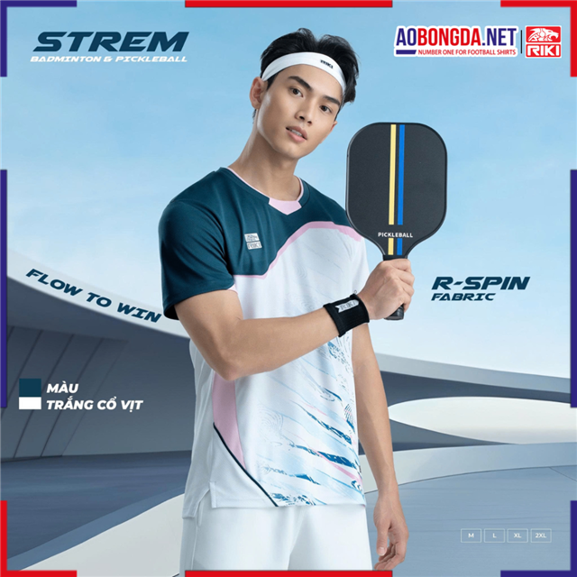 Áo Thể Thao Riki AM04 Nam Trắng Cổ Vịt