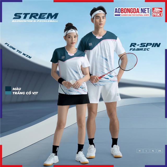 Áo Thể Thao Riki AM04 Nữ Trắng Cổ Vịt