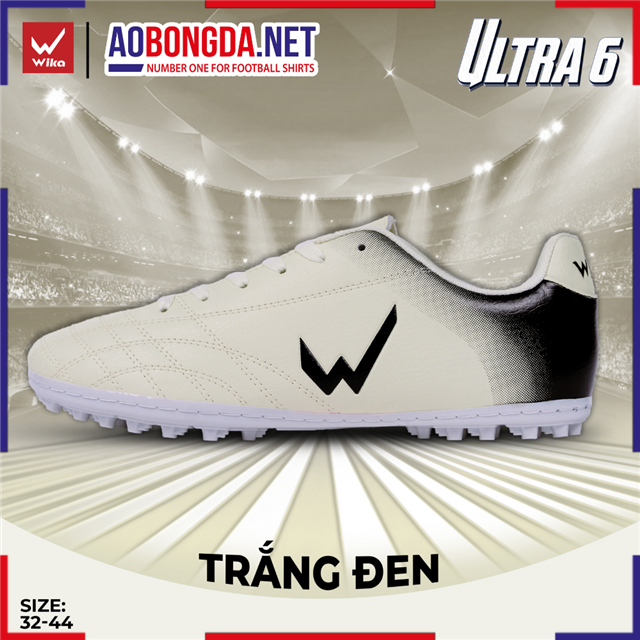 Giày Bóng Đá Wika Ultra 6 Trắng Đen