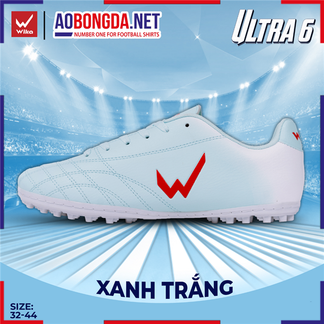Giày Bóng Đá Wika Ultra 6 Xanh Trắng