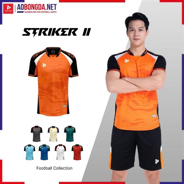 Áo Bóng Đá Không Logo Justplay Strike II Cam