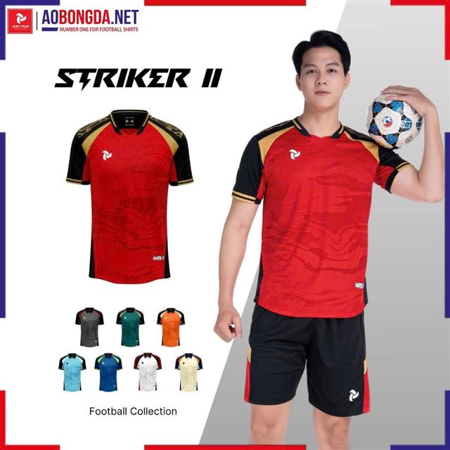Áo Bóng Đá Không Logo Justplay Strike II Đỏ