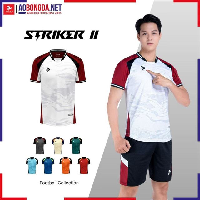 Áo Bóng Đá Không Logo Justplay Strike II Trắng