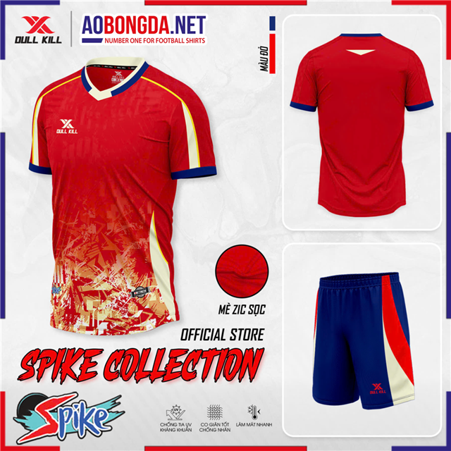  Áo Bóng Đá Không Logo Dullkill Spike Đỏ