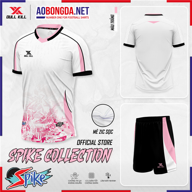  Áo Bóng Đá Không Logo Dullkill Spike Trắng