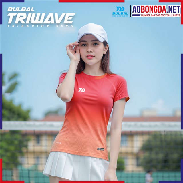 Áo Thun Thể Thao Nữ Bulbal Triwave Cam San Hô
