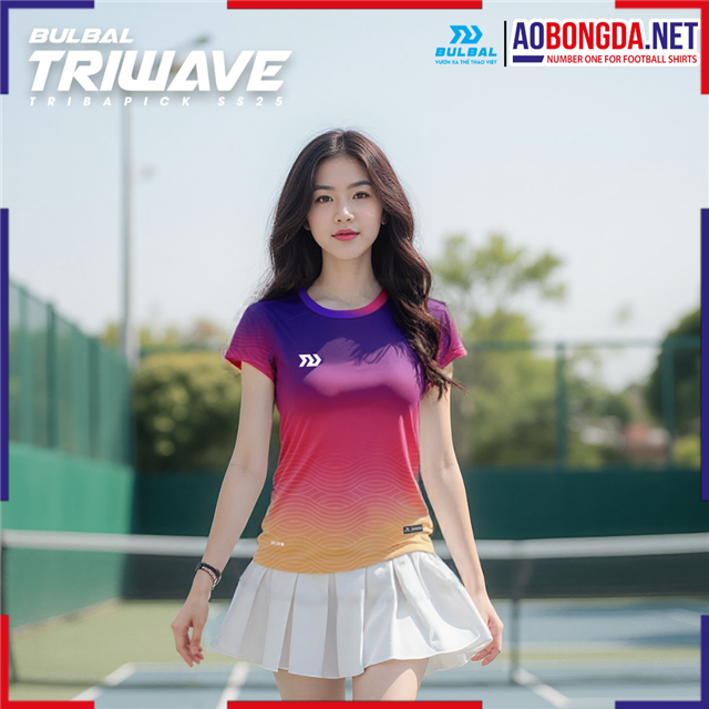 Áo Thun Thể Thao Nữ Bulbal Triwave Tím Hồng