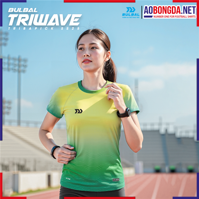 Áo Thun Thể Thao Nữ Bulbal Triwave Vàng Xanh