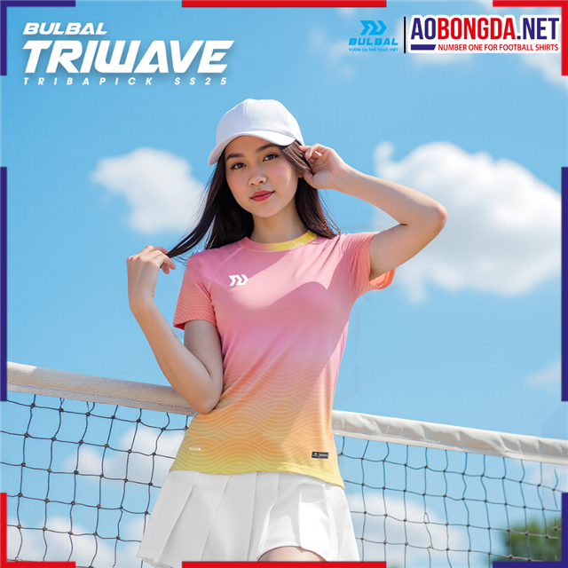 Áo Thun Thể Thao Nữ Bulbal Triwave Hồng Vàng