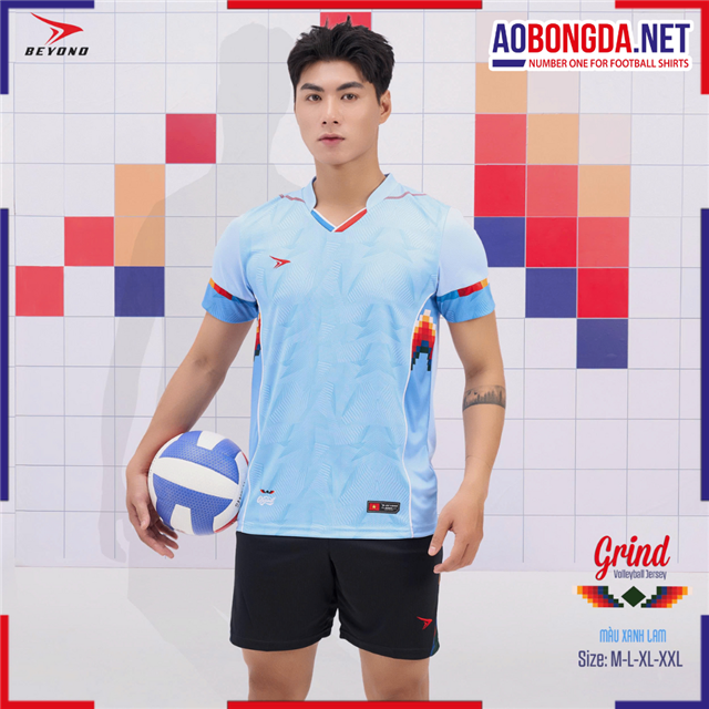  Bộ Bóng Chuyền Beyono Grind Nam Xanh Lam