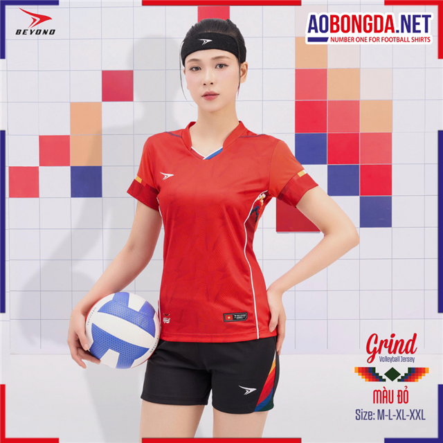  Bộ Bóng Chuyền Beyono Grind Nữ Đỏ