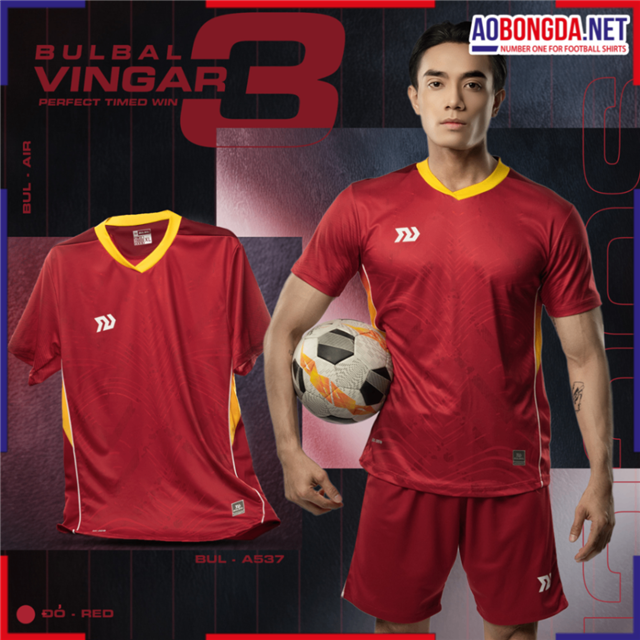 Áo Bóng Đá Không Logo Bulbal Vingar 3 Đỏ