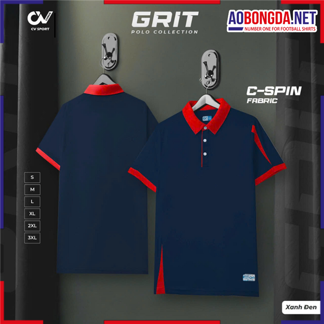 Áo Polo CV Grit Xanh Đen