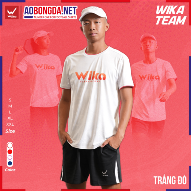 Áo Thể Thao Wika Team Nam Trắng Đỏ