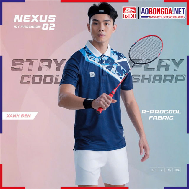 Áo Thể Thao Riki Nexus 02 Nam Xanh Đen