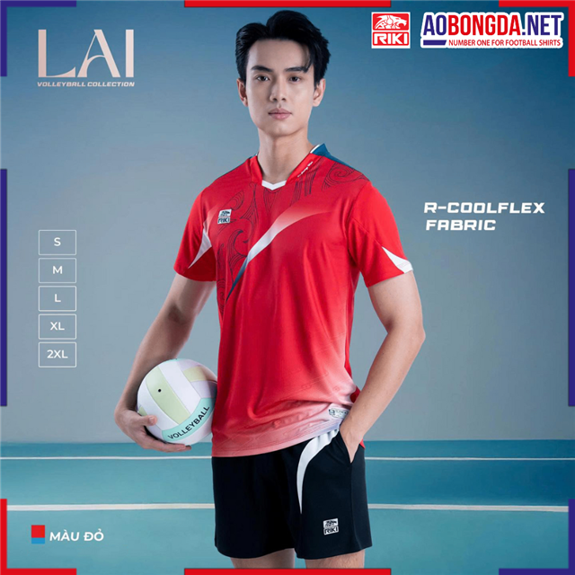Bộ Bóng Chuyền Riki Lai Nam Đỏ