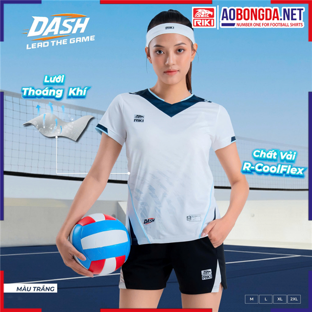 Bộ Bóng Chuyền Riki Dash Nữ Trắng
