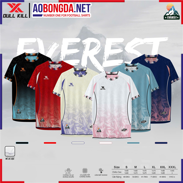 Áo Bóng Đá Không Logo Dullkill Everest 