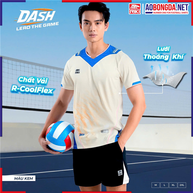 Bộ Bóng Chuyền Riki Dash Nam Kem