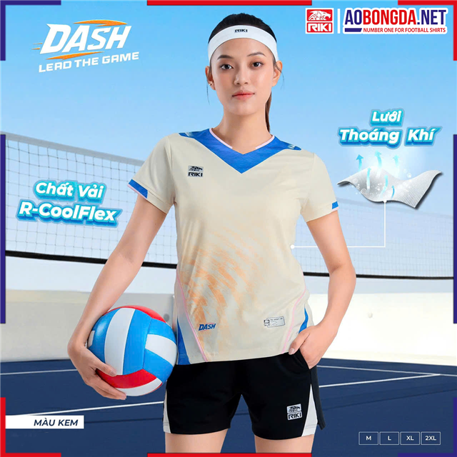 Bộ Bóng Chuyền Riki Dash Nữ Kem